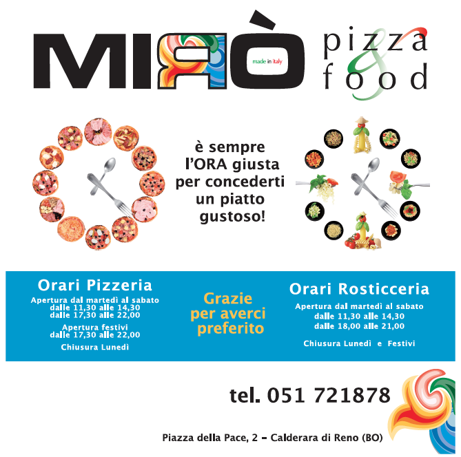 imballaggio pizza da asporto
